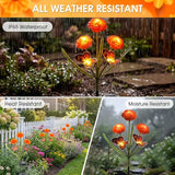 Solar Flowers Outdoor Waterproof, Unique Solar Powered LED Marigold Stake Lights with Monarch Butterflies for | Lumora