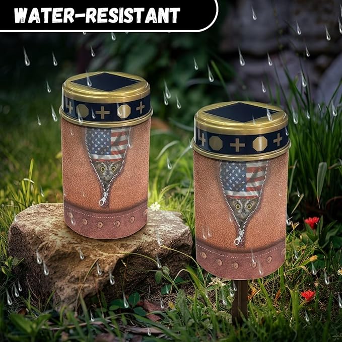 Zipper Print Solar Garden Light Outdoor Waterproof Solar Garden Light Solar Lights for Outside Yard Path Walkway Driveway Solar Garden Lights Yard Pathway Garden Decor