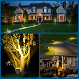 Solar Spot Lights Outdoor, Solar Lights Outdoor Waterproof IP65, 4 Lighting Modes Solar Powered Spotlights Yard | Lumora