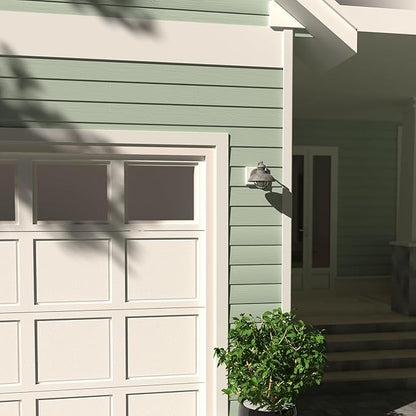 VAXCEL Harwich 8 in. H 1-Light Textured Gray Coastal Outdoor Wall Sconce Made of Durable Steel, Clear Seeded Glass Shade, LED Compatible, Use for Exterior Porch Patio Front Door or Garage
