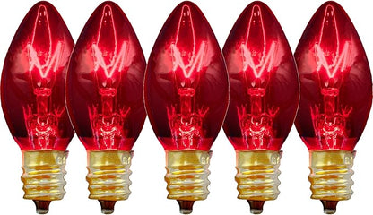 EST. LEE DISPLAY L D 1902 Outdoor Patio String Lights Bulbs & Green Hanging Cord Set Christmas Holiday Seasonal Light Bulbs & Cord Included 25FT C-9 E17 (Green Wire, Red)