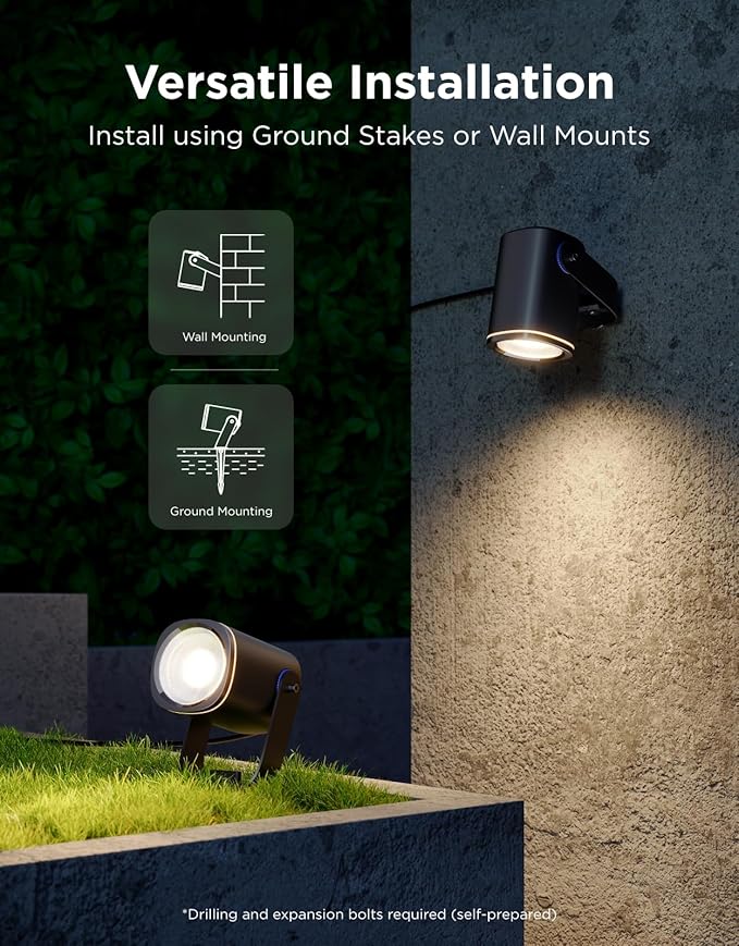 Govee Outdoor Spot Lights 2, IP67 Waterproof Spotlights, Landscape Lights Work with Matter, Alexa, and Google | Lumora