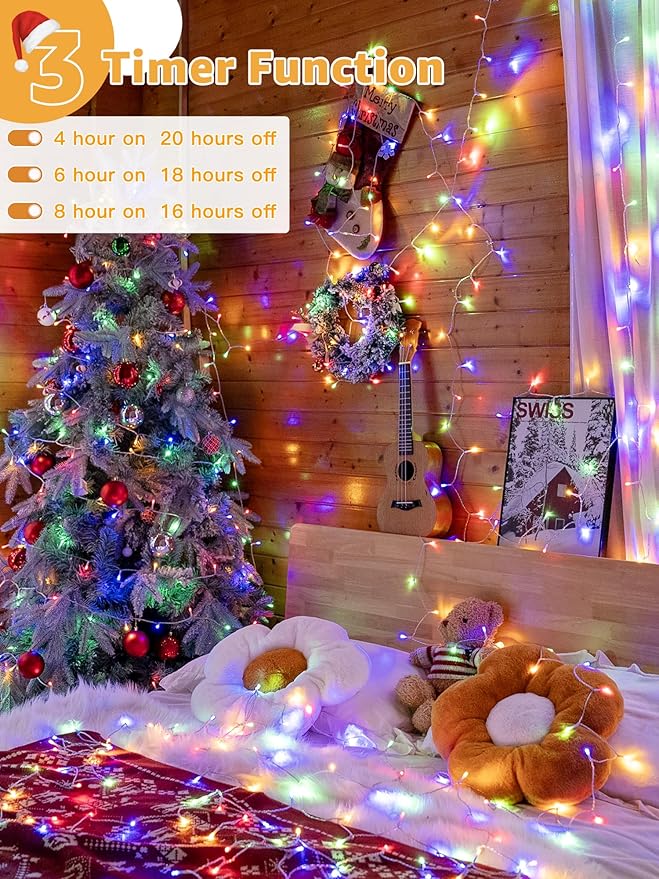 Christmas String Lights Indoor 1200LED 196FT, Waterproof Outdoor String Lights with Remote and Timer, 8 Modes | Lumora