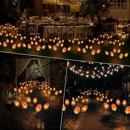 Thanksgiving Decorations Outdoor Solar Garden Lights,12LED Artificial Big 3D Acorn Thanksgiving Light, Fall Decor Solar Path Lights for Home Autumn Harvest Fall Party Decor,2PACKS Orange
