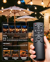 Outdoor Patio String Lights Waterproof with Remote, 200FT 64+2 G40 Edison LED Shatterproof Bulbs Hanging Outside | Lumora