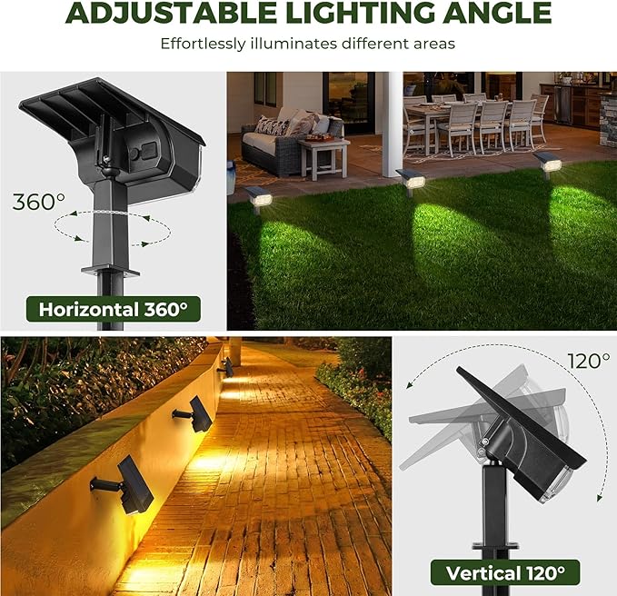 Kingsyard Solar Lights Outdoor Waterproof IP68, 47 LEDs 3 Lighting Modes USB & Solar Powered Garden Yard Pathway | Lumora