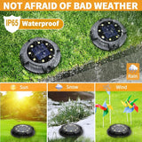 Solar Ground Lights, 8 Pack 12 LED Solar Disk Lights Outdoor Waterproof In-Ground Landscape Lighting for Garden | Lumora