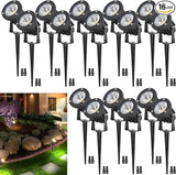 15W Low Voltage Landscape Lights LED Landscape Lighting with Connectors and Spike Stand, 12V 24V Outdoor Spotlights | Lumora