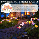 4 Pack Solar Butterfly Lights Outdoor Garden, 6 Head Solar Swaying Pathway Stake Lights Waterproof for Yard Lawn | Lumora