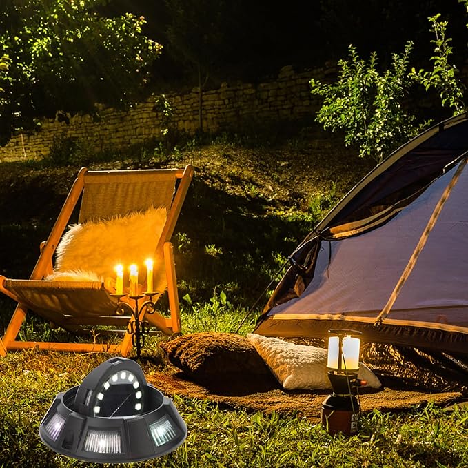 Operitacx 4pcs Outdoor In-ground Solar Lights with Rotatable Side Glow, White and Colored LED Garden Pathway Lights | Lumora