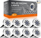 INCX Solar Lights for Outside,8 Pack Solar Light Outdoor Waterproof, Garden Lights Landscape Lighting for Patio | Lumora