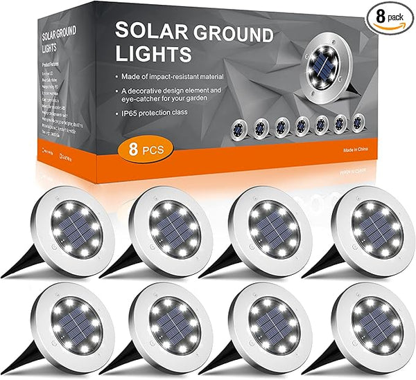 INCX Solar Lights for Outside,8 Pack Solar Light Outdoor Waterproof, Garden Lights Landscape Lighting for Patio | Lumora