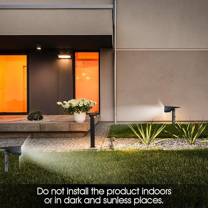 WBM Smart Solar Spot Lights Outdoor,IP65 Waterproof 20 LEDs Solar Landscape Spotlights, Solar Powered Wall Lights | Lumora