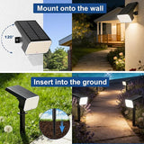 LANSOW Solar Spot Lights Outdoor Waterproof IP67, (2 Pack/90 LED/4 Modes) Solar Landscape Spotlights, 2-in-1 Solar | Lumora