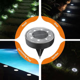 Siatom Solar Ground Lights 8 Pack, IP68 Waterproof Solar In-Ground Light for Outdoor, Flat Landscape Lighting | Lumora