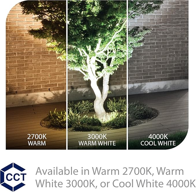 WAC Landscape Lighting, LED 12V Medium Size Accent Light with Adjustable Beam Angle and Integral Brightness Control 50-1300 Lumens 2700K Warm Built-in LED in Black