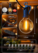 Outdoor String Patio Lights, 50FT 50 LED Patio Lights Waterproof, Connectable Shatterproof Hanging Outside String | Lumora