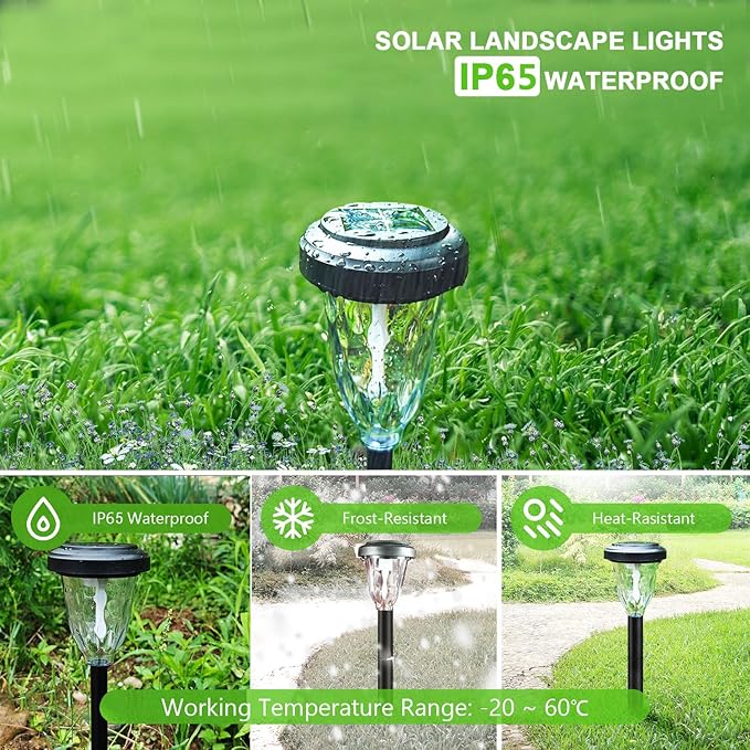 Mini Solar Pathway Lights 4 Pack,Outdoor Solar Yard Flickering Lights,IP65 Waterproof LED Lawn Light,Weatherproof Garden Lantern for Patio Path Backyard Walkway Sidewalk Driveway Decor on Christmas
