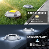 Solar Driveway Lights, 4 Pack Heavy Duty Driveway Lights Solar Powered 2 Color Mode (Cool/Warm White) IP68 | Lumora