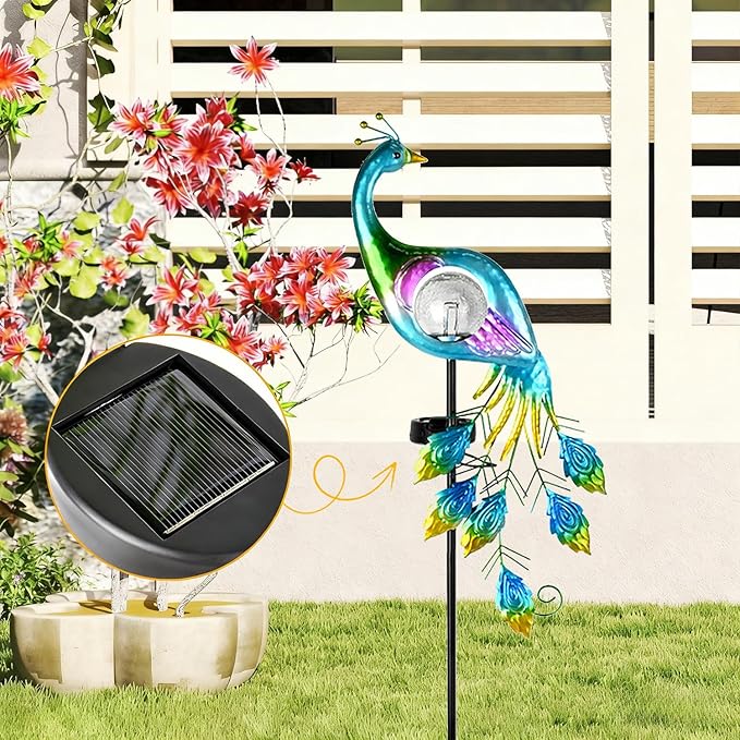 Garden Decor Solar Lights Peacock Lawn Light, for Yard Outdoor Decorations Ground Inserted Outdoor Waterproof | Lumora