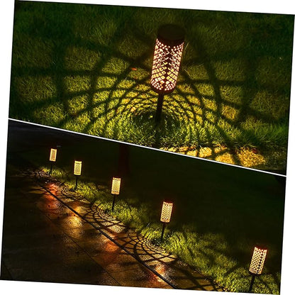 Solar Pathway Lights Unique Flower Design for Outdoor Garden Decoration Automatic Charging Lighting for Patios Driveways Landscapes