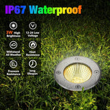 Yahenda 16 Pcs 3W LED Well Lights Low Voltage Outdoor Landscape In Ground Waterproof Outdoor 12V-24V Landscape | Lumora