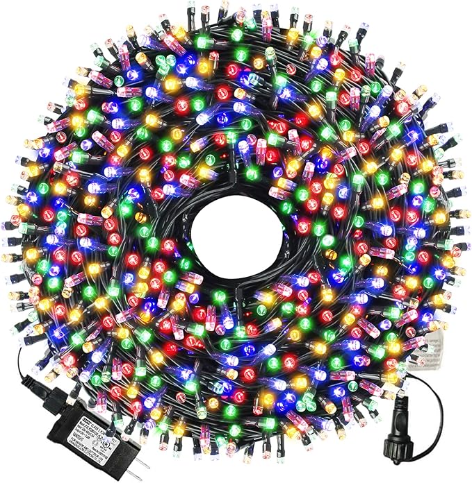 XTF2015 105ft 300 LED Christmas String Lights, End-to-End Plug 8 Modes - UL Certified - Outdoor Indoor Fairy Lights | Lumora