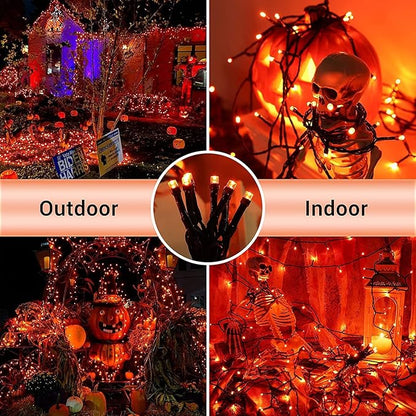 kemooie 500 LED Outdoor Fairy String Lights, 164 FT 8 Lighting Mode Plug in String Waterproof Light, for Outdoor Birthday Christmas Wedding Party Garden Balcony Decor (Orange)