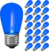 Novelty Lights Outdoor String Light Replacement Bulbs, 5 Pack S14 LED Edison Shatterproof Plastic, E26 Base | Lumora