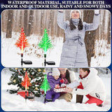 Baquler 2 Pcs Solar Christmas Tree Garden Stake Lights Outdoor Christmas Tree Lighted Yard Decorations Multicolor | Lumora