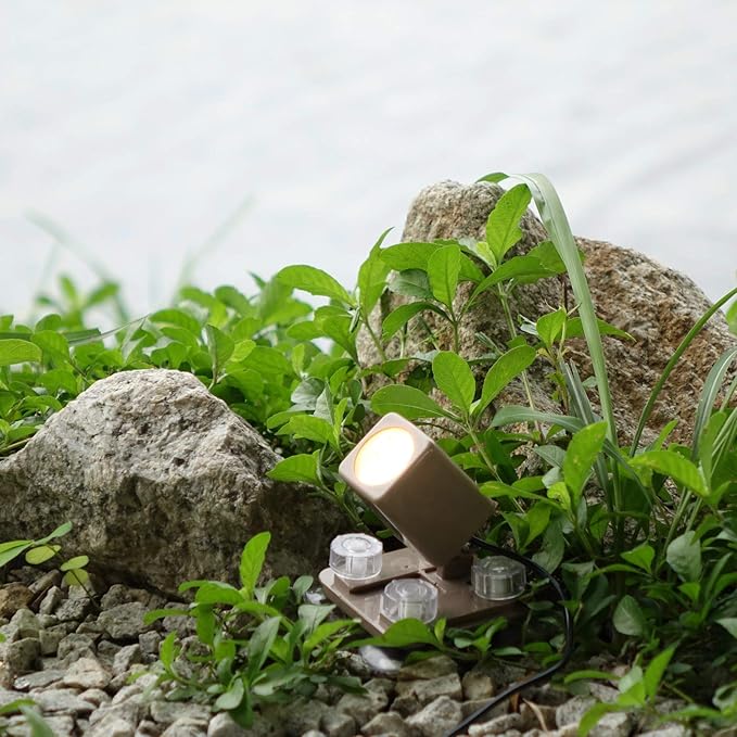 AquaHEX 60X Solar Underwater Submersible Spotlight, Pond Pool Fountain Water Feature Outdoor Garden Landscape | Lumora