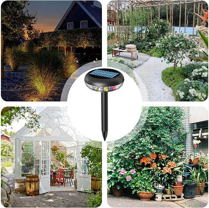Solar Lights Outdoor, Waterproof, 11x11x3.8cm, Color Changing Solar Pathway Lights, Led Garden Lamps, Rechargeable, for Gardens, Patios, Porches, Lawns