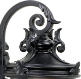 John Timberland Casa Marseille European Outdoor Wall Light Fixture Mediterranean Black Scroll Arm 21 1/2" Clear | Lumora
