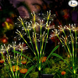 Solar Garden Lights Outdoor: Waterproof 2-Pack DIY Decorative Firework Lights with 2 Modes for Yard Patio Pathway | Lumora