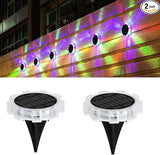 2 Pack Mini Solar Ground Lights Outdoor, LED Flat Solar Disc Lights IP65 Waterproof Anti-Rust, Solar Powered | Lumora