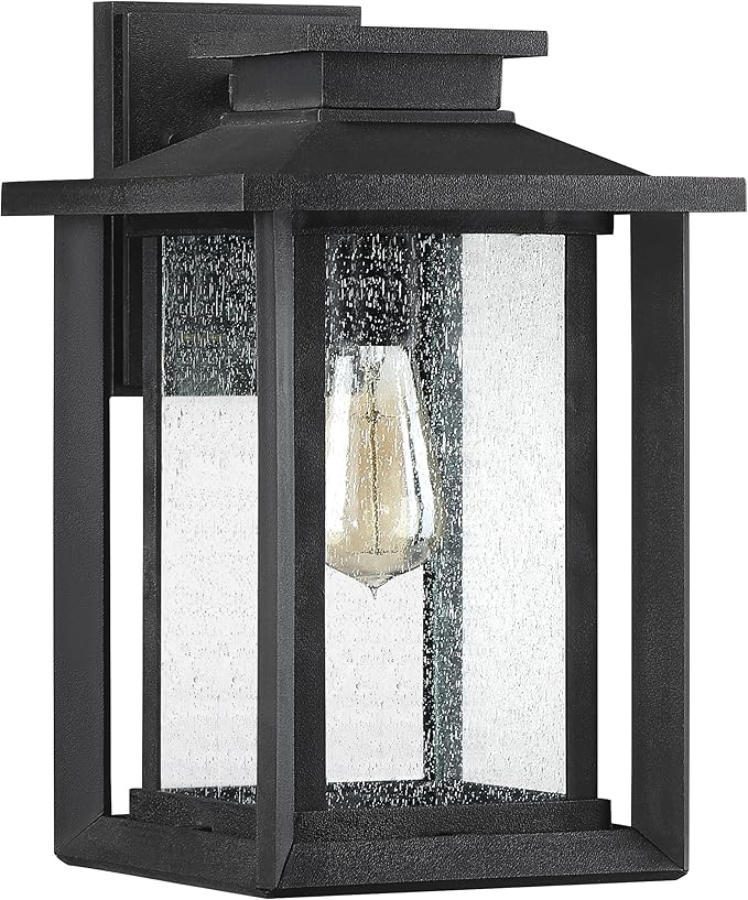 Quoizel Wakefield Vintage Wall Sconce, Coastal Armour 14 Inch 1-Light Earth Black Wall - Outdoor Path Light | Lumora