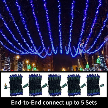 LAMPHOME Blue Christmas Lights,100Lights 19.6ft UL Certified Mini Bulb String Lights, Hanukkah Traditional Light for Outdoor Christmas Tree Garden Holiday Party Patio Wedding Garland Decor