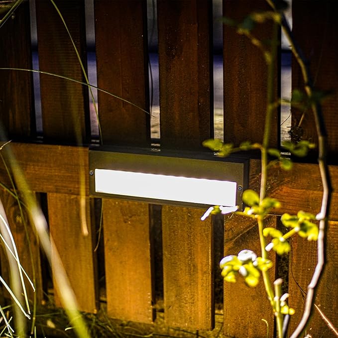GOODSMANN Low Voltage Step Lights Kits 10.6 Inch Outdoor 12V AC Landscape Stair Lights Wired 8PK 6W LED Electric | Lumora
