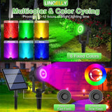 Solar Spotlights Outdoor Waterproof, RGB Landscape Spotlights, Christmas Decorative Solar Spot Lighting for Garden | Lumora