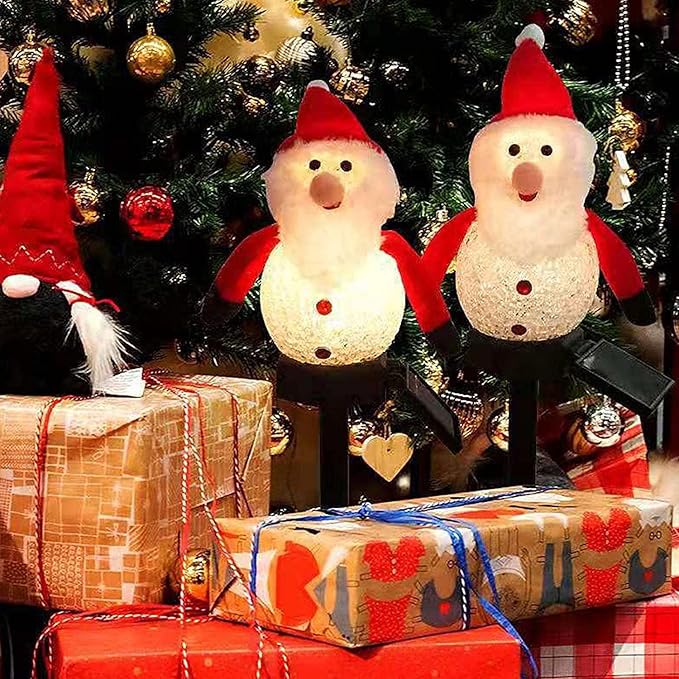 Solar Garden Lights Snowman Solar Christmas Light,Waterproof Snowman Shape Outdoor Solar Garden Stake Light,Decorative Solar Pathway Light LED Snowman Light for Patio Yard (Color : Pink)