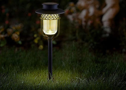 Classy Caps GL1101 High-Performance Solar Landscape Light, Black - 2 Pack – Outdoor LED Pathway Lighting for Yard, Garden, and Patio
