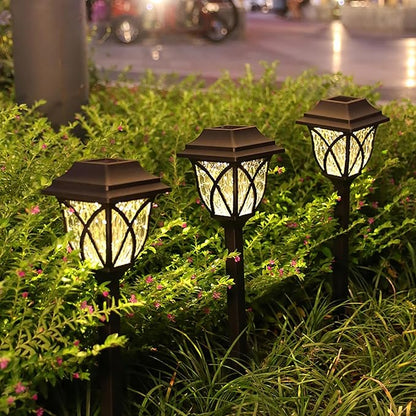 keeda Solar Pathway Lights Outdoor Waterproof Modern Style Design Solar Landscape Light for Outside Garden Yard Walkway Sidewalk Driveway (Warm White, Pack of 6)