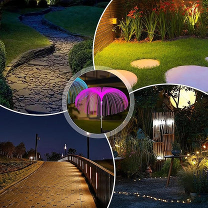Solar Lights for Garden, Waterproof with Colour Changing – LED Garden Lights with Stakes, for Festival Balconies Terraces Halloween Patios Porches Entrance Party Pathway