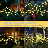 Solar Garden Lights Outdoor, 4 Pack 40 LED Solar Firefly Lights Waterproof, Sway by Wind, Swaying Light for Yard | Lumora