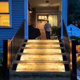 Solar Step Lights - 8 Pack Waterproof IP67, Outdoor Deck & Staircase Lights (Warm Brown) | Lumora