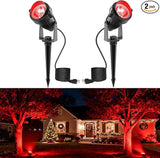 L LOHAS LED Red Spotlight Outdoor, Tree Spot Lights for Yard, Auto On/Off 5W 120V Landscape Lighting for House | Lumora