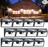 Peasur Solar Lights Outdoor Waterproof [12 Packs/140 LEDs], 3 Lighting Modes Solar Motion Sensor Light Outdoor | Lumora