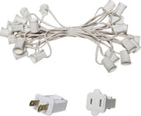 Wintergreen Lighting C9/E17 Light Stringer, 12' Socket Spacing, Outdoor String Light Patio Stringer, Fits C9/E17 | Lumora