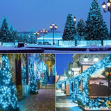 70 Count C6 LED Christmas Lights - 35.5ft Aqua String Lights, Indoor/Outdoor, Commercial Grade, Waterproof, UL | Lumora
