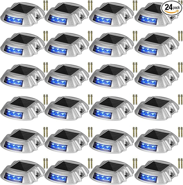 VEVOR Driveway Lights 24-Pack, Solar Driveway Lights with Switch Button, Solar Deck Lights Waterproof, Wireless | Lumora
